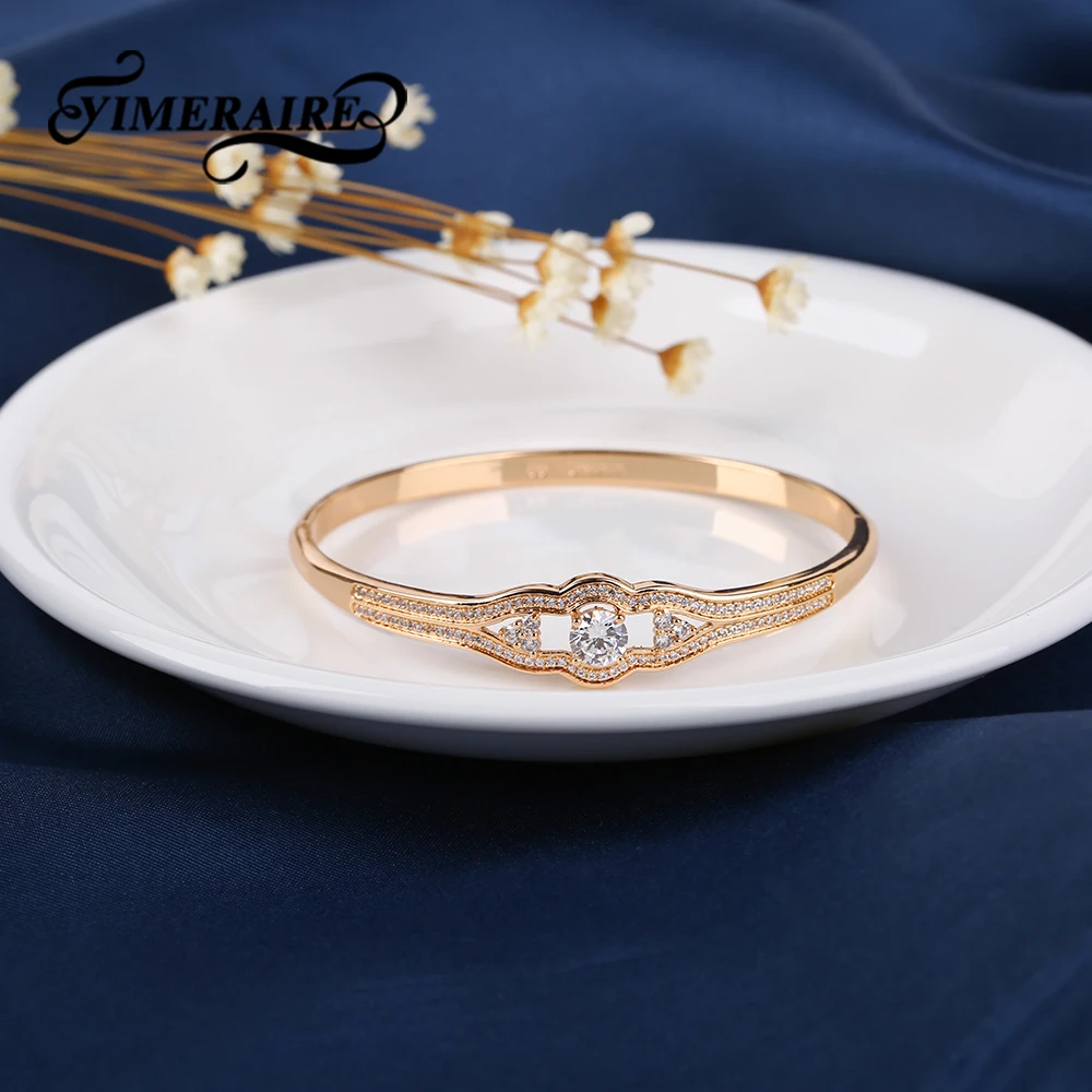 Новый дизайн специальный микро воск инкрустация белые стразы 585 розовое золото