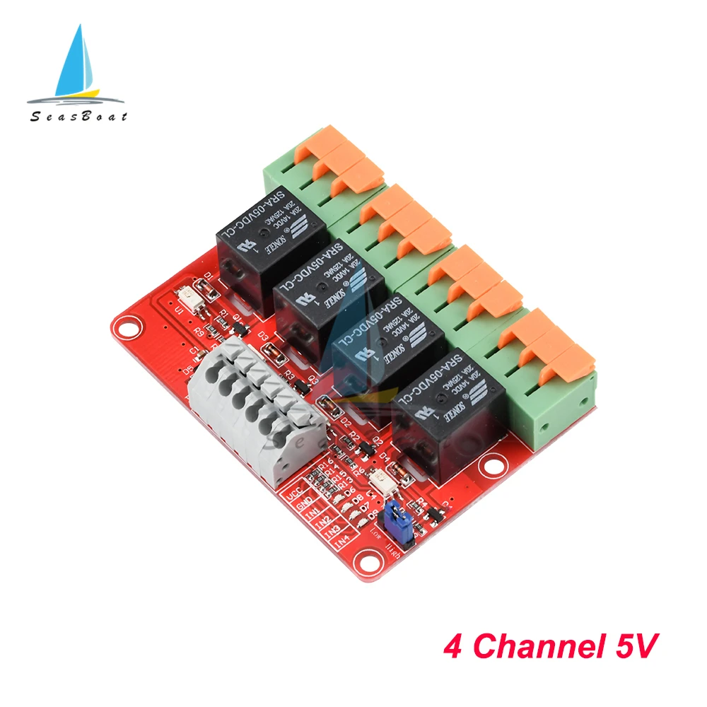 

Плата релейного модуля, экран 1, 2, 4, 8, 16 каналов, 5 В, 20 А, с опора для оптопары триггером высокого и низкого уровня для Arduino