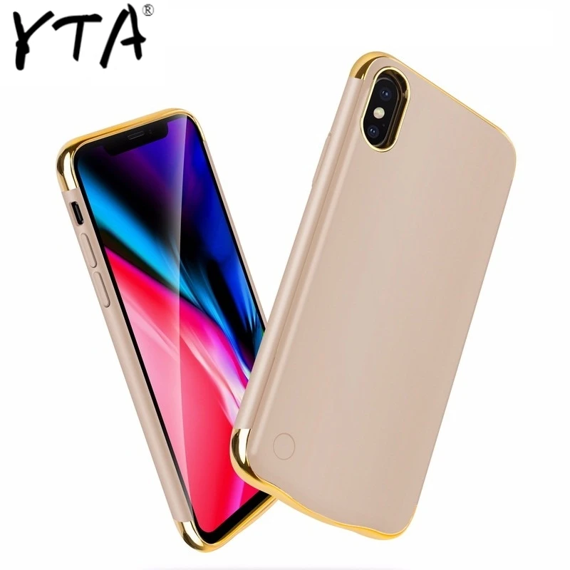 Для iPhone X XS зарядный чехол Капа тонкий обшивка противоударный для зарядного