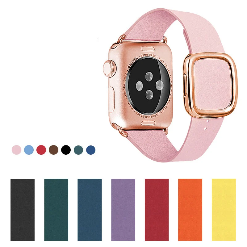 Кожаный ремешок современный стиль для наручных часов Apple watch 5 4 полосным 44 40 мм