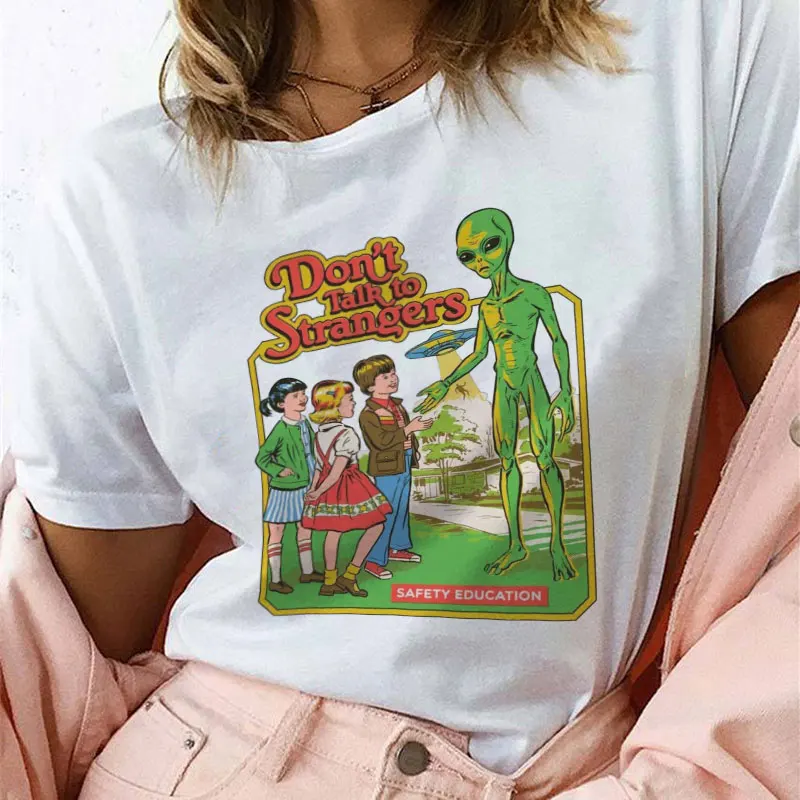 Винтажная одежда 90s футболка с короткими рукавами и круглым вырезом не общайся