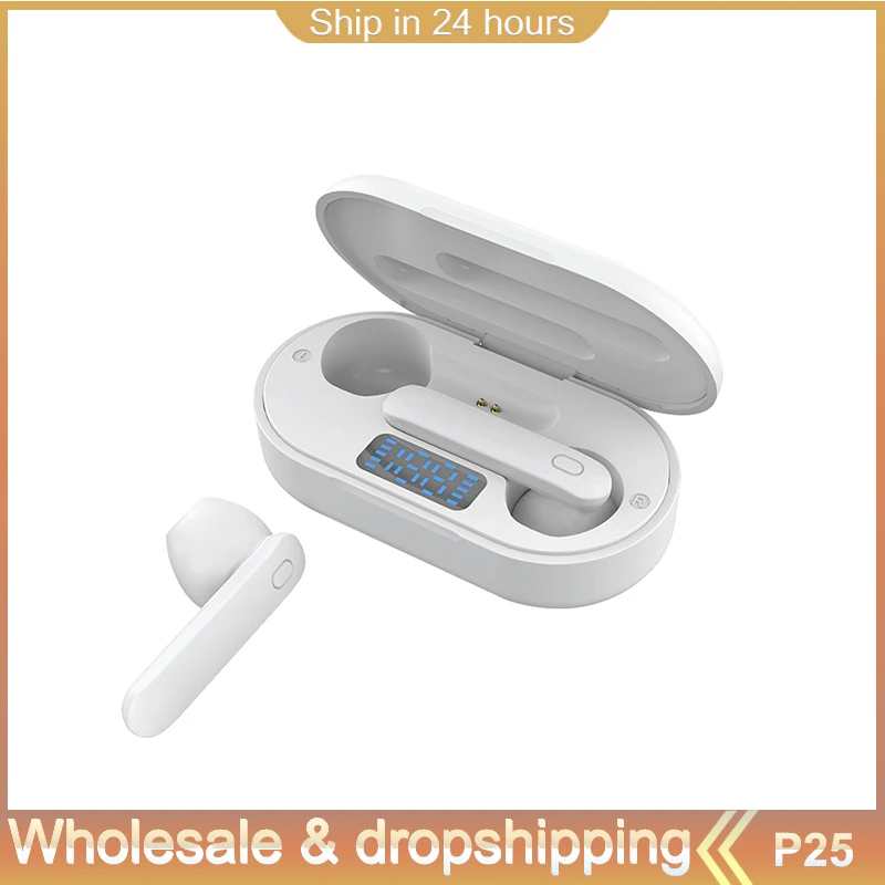 

Беспроводные стереонаушники P25, TWS, Bluetooth-наушники 6D с дисплеем, спортивные наушники, гарнитуры с двойным микрофоном