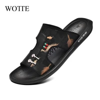 wotte summer slippers men microfiber leather sandals anti slip quality street shoes light man leisure slipper %d1%81%d0%bb%d0%b0%d0%bd%d1%86%d1%8b %d0%bc%d1%83%d0%b6%d1%81%d0%ba%d0%b8%d0%b5
