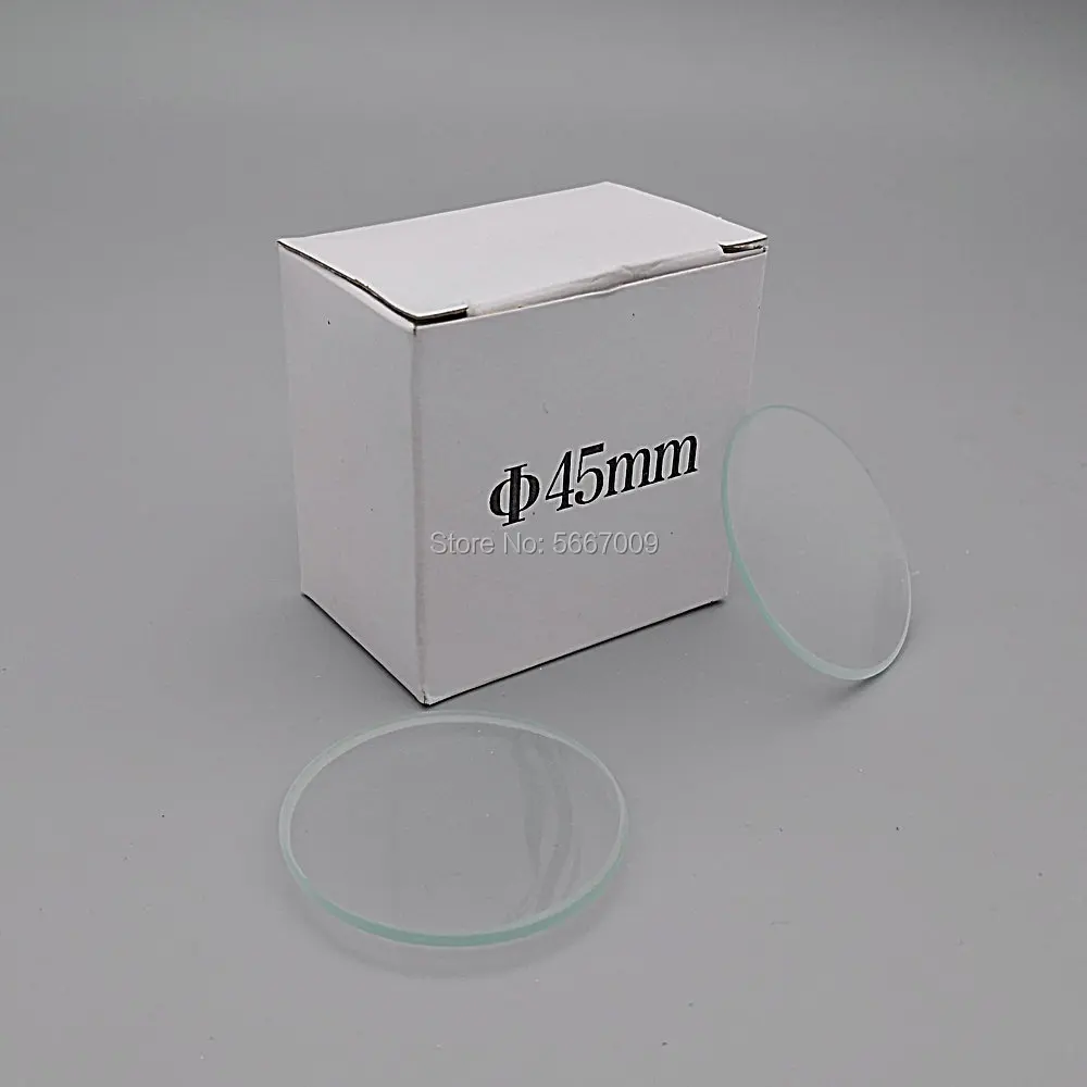 10pcs/lot diameter 45mm transparent Glass evaporating round dishes watch glasses for school laboratory experiment