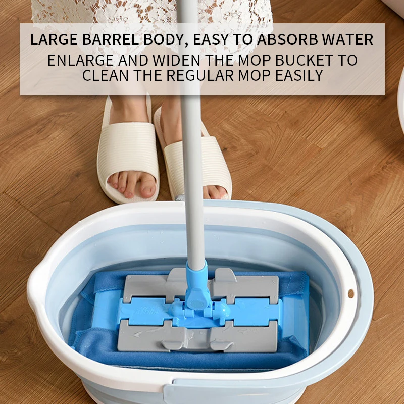 Складное пластиковое ведро для швабры моющее кемпинга с ручкой складная Швабра