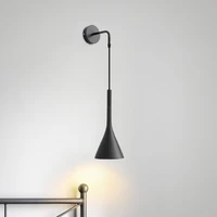 nordic modern led sconce wall lights fixture for bedroom reading lamp restaurant stairs decor home black lustre