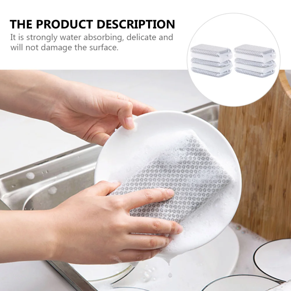 

10Pcs Sponge Cleaning Brushes Multi-functional Dish Washing Scouring Pads
