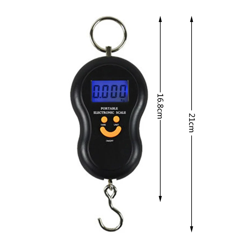 50кг/10г LCD Цифровые весы портативные подвесные подсветка для рыбалки Карманные