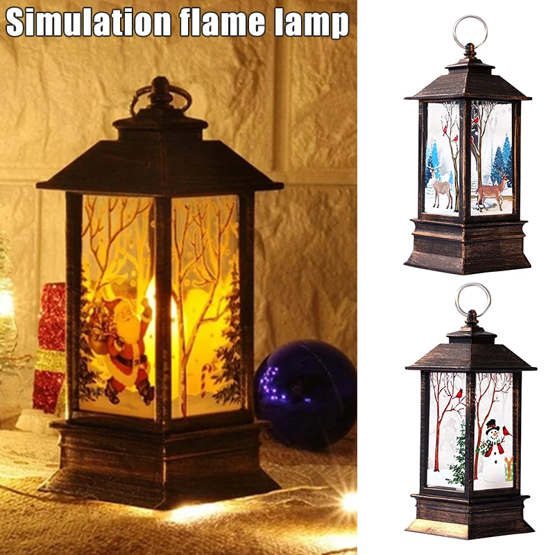 

LED Christmas Holiday Love And Peace Lights Portable Small Oil Lamp Desktop Decoration Fluttering Light Adornos De Escritorio