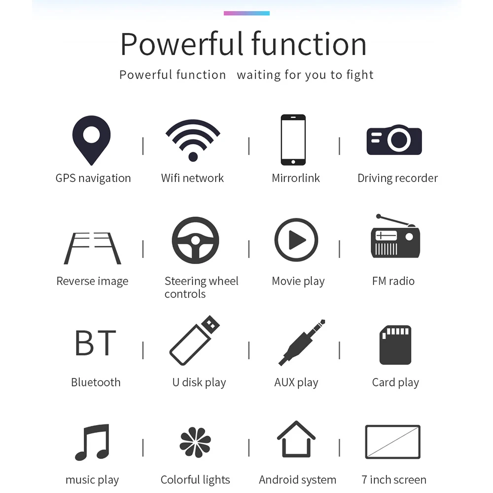Автомобильный радиоприемник 2 ГБ + 32 android 9 0 мультимедийный универсальный GPS WIFI RDS FM