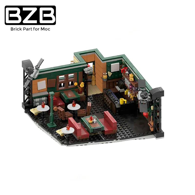 

BZB MOC 55544 McLaren's Bar City Street View Creative Building Blocks Model Bricks Home Decoration Kids DIY Toys Best Gifts