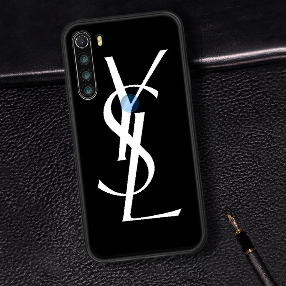 

French Luxury Brand Y-YSLS Phone Case Cover Hull For XIAOMI Redmi 7 7A 8 8A 9 9C Note 6 7 8 9 9S K20 Pro K30 black Waterproof