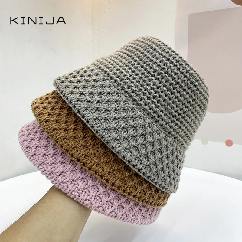 Осенняя женская вязаная шапка в рыбацком стиле аксессуары винтажная