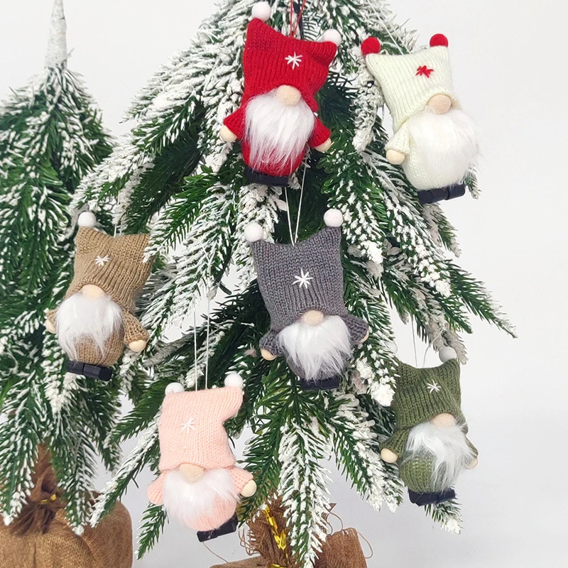 

2021 New Wool Cute Gnome Doll Christmas Faceless Doll Pendant Creative Christmas Tree Decoration For Home Doll Gifts lpfk Hot