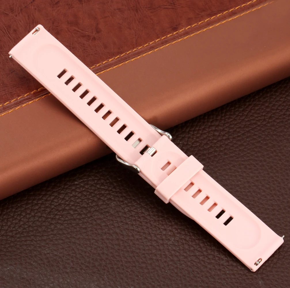 Ремешок силиконовый для часов мягкий Универсальный Резиновый Браслет наручных 20