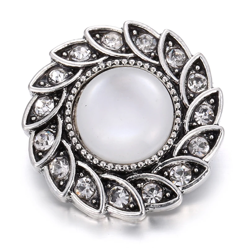 6 шт./лот новые ювелирные изделия с кнопками смешанный белый горный хрусталь