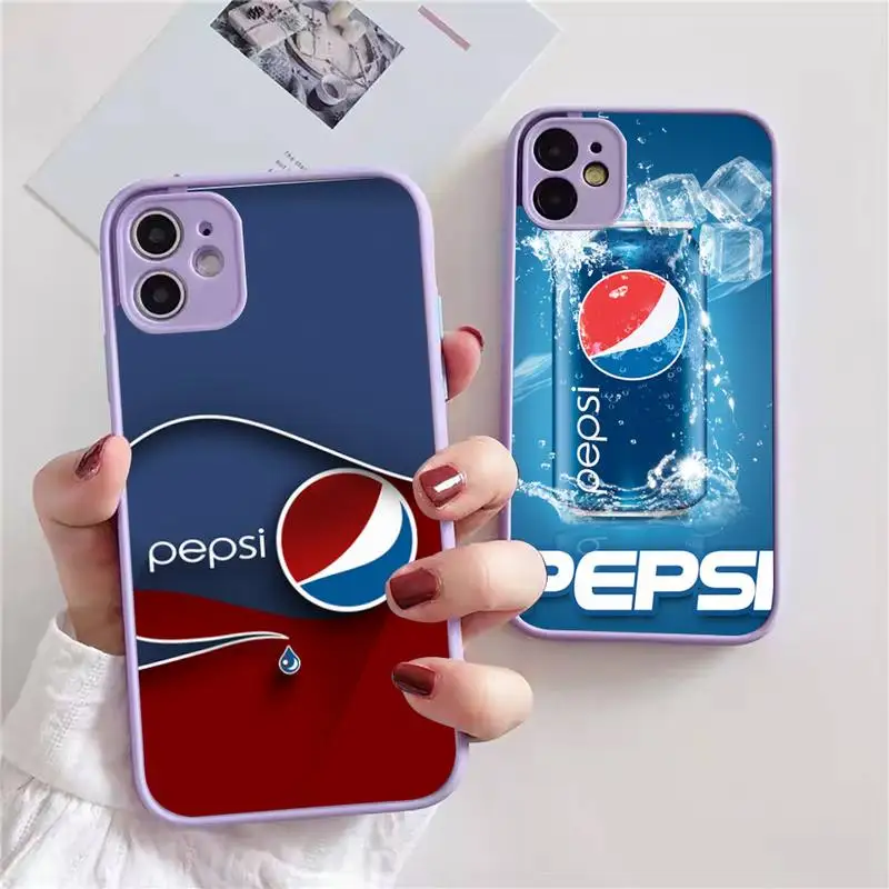 

Забавный чехол для телефона Pepsis Cola для iphone 13 12 11 xr xs x 7 8 pro max светло-фиолетовый мягкий силиконовый прозрачный чехол из ТПУ