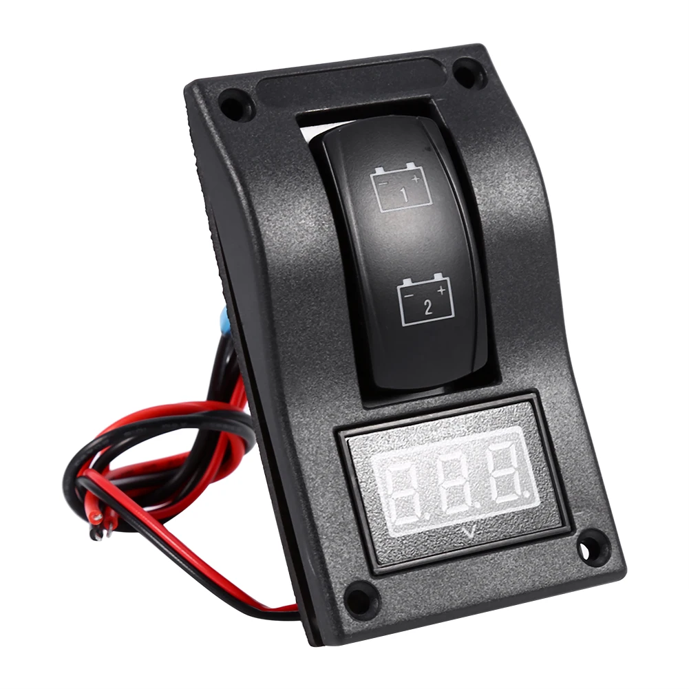 12 V-24 V 4P ВКЛ-ВЫКЛ светодиодный переключатель с подсветкой двойной Батарея