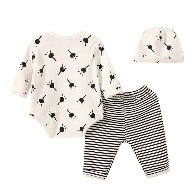 

0-24M Toddler Boys Romper Jumpsuit Infant Baby Girls Pants Soild Long Sleeve Outfits Set Clothes