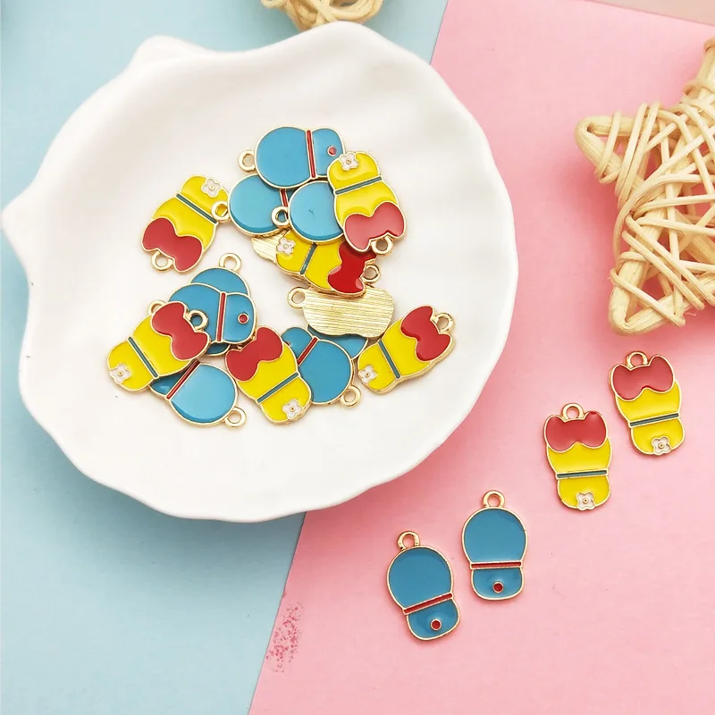 

10PCS Classic Japanese Anime Character Jingle Cat Alloy Pendant Charm Earrings DIY Bracelet Keychain Pendant Amulet