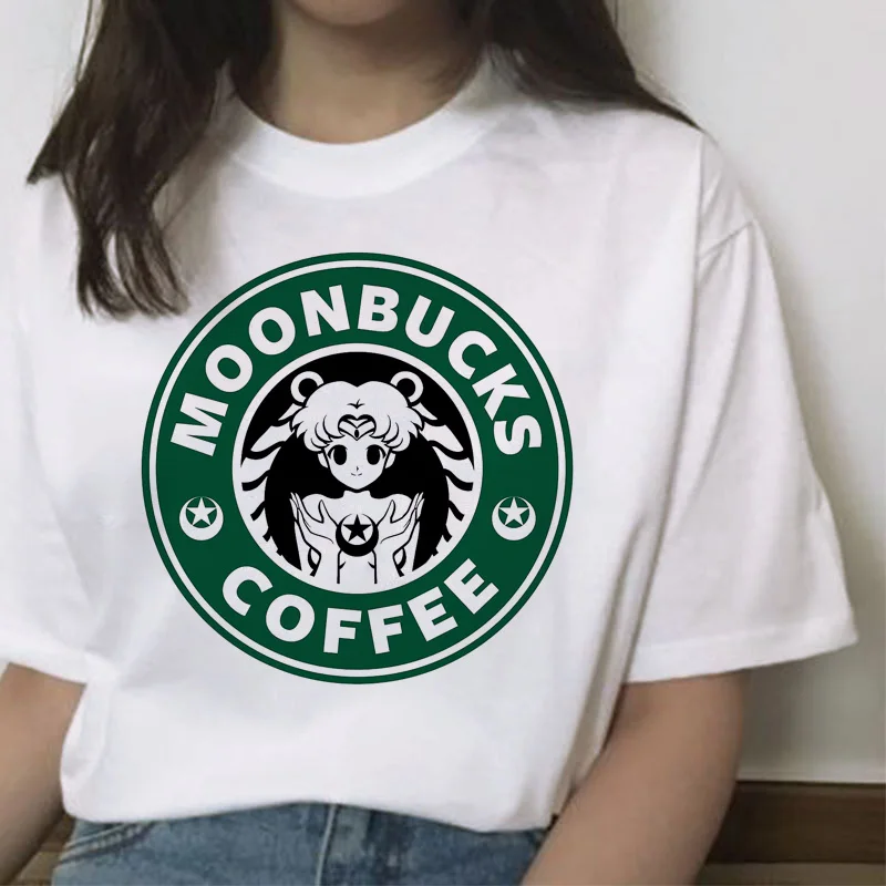 Сейлор Мун кавайная футболка кошка harajuku Женская ulzzang футболка корейский Графический Топ мультяшная Футболка короткий рукав женская забавная - Цвет: 20892