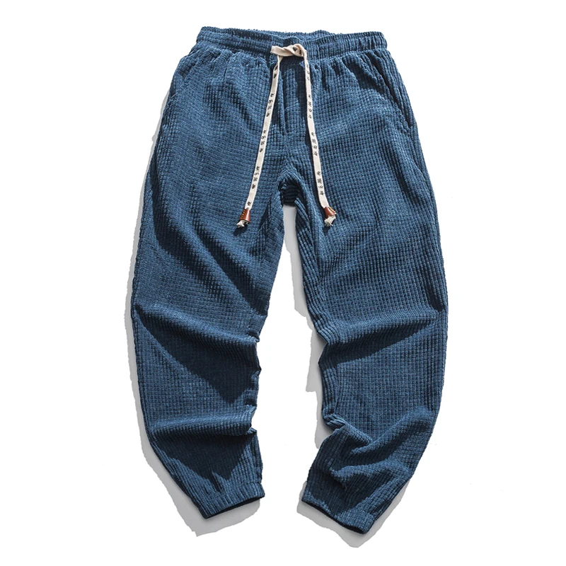 

MrGoldenBowl Store Men Chinese Style Summer Solid Pants Mens 2020 Loose Trousers Male Oversize Corduroy Casual Pants 5XL Bottoms