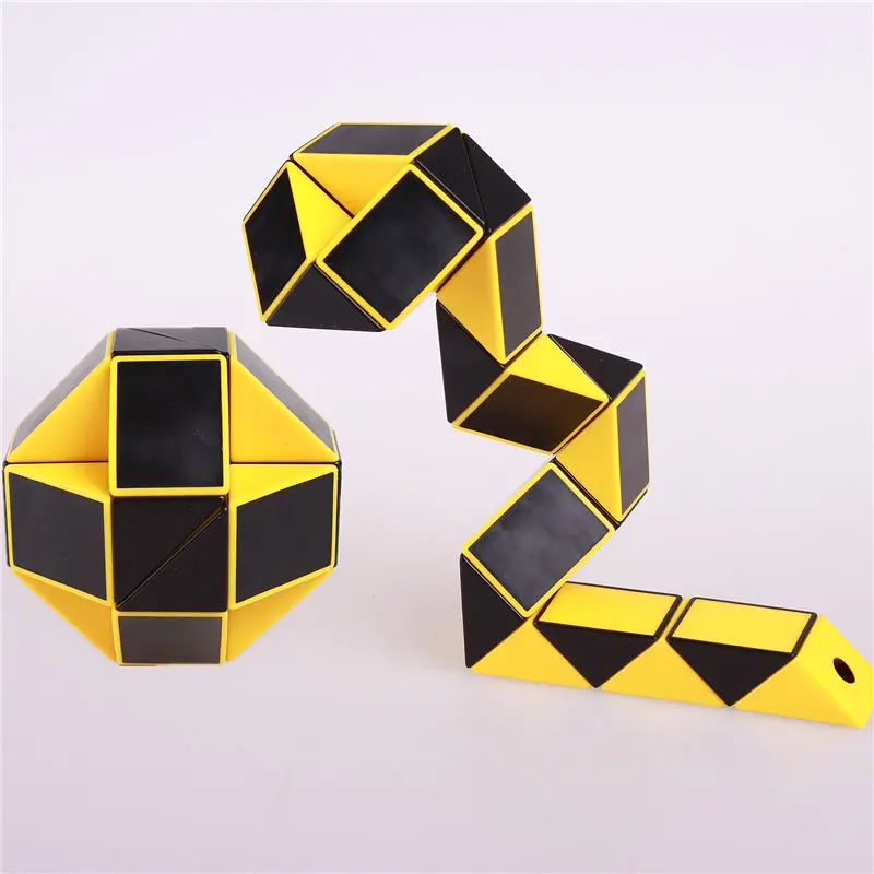 

2021Magic Snake Ruler Puzzle Toy 24 Speed Blocks Snake Twist Puzzle Children Educational Game Toys Magic Cube For Kids Gift