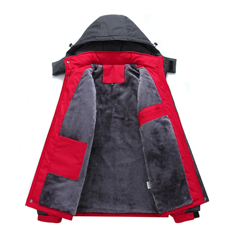 Парка мужская зимняя Ветровка Бархатная Толстая теплая ветрозащитная Меховая