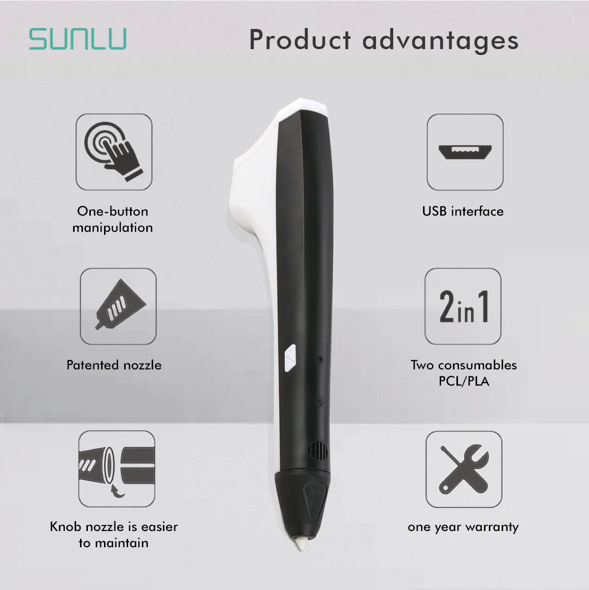 SUNLU 3D печатная ручка летняя &quotсделай сам&quot упаковка в подарочную коробку с