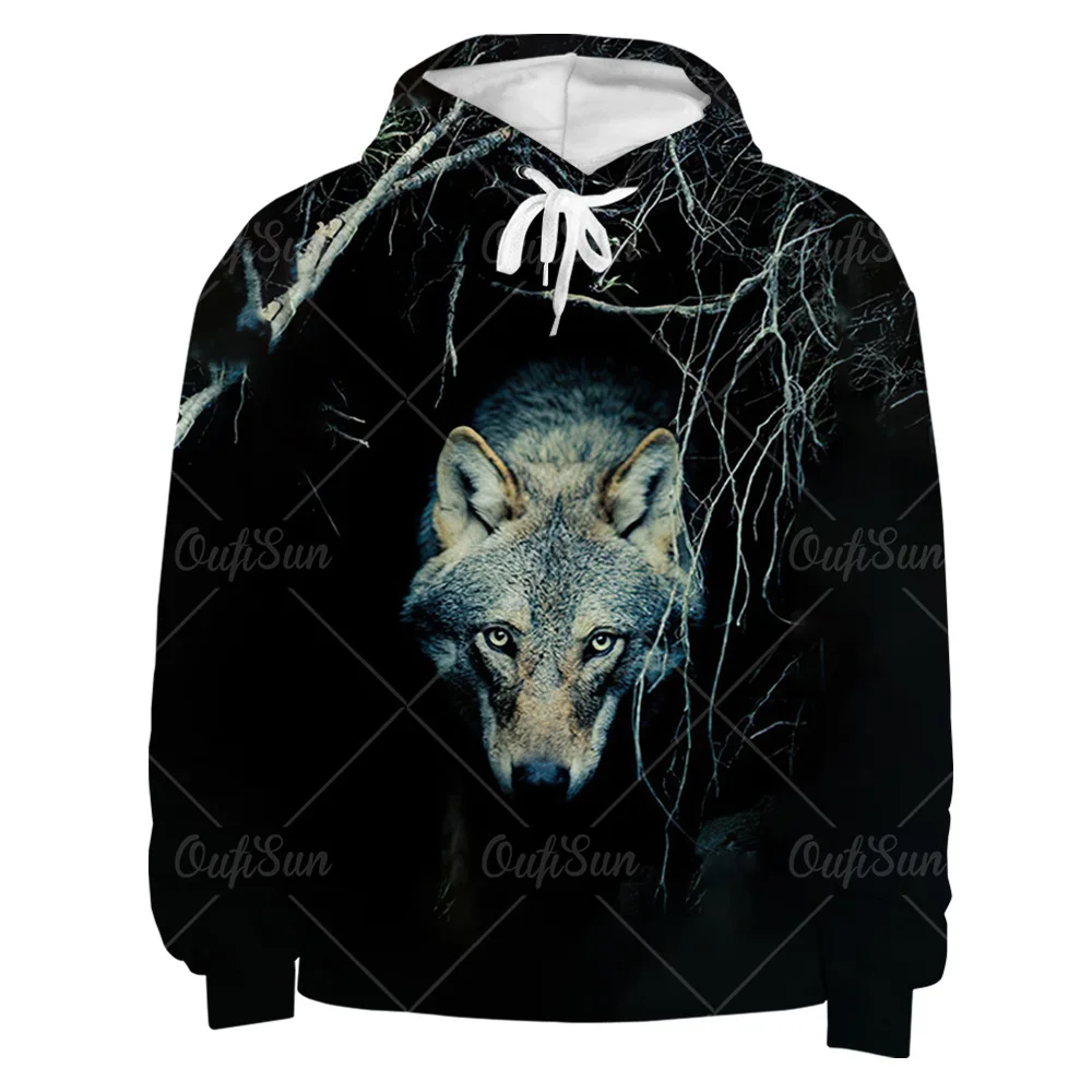 

Jungle Series Lion Wolf Leopard Fox Giraffe 3D Print Hoodie Men Outdoor Fishing Camping Sweatshirts Wild Animal Pattern Clothes