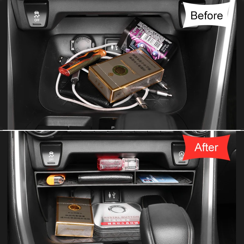 For Toyota RAV4 RAV 4 2019 2020 2021 XA50 Car Multi-function Storage Box Organizer Center Console Holder Accessories |