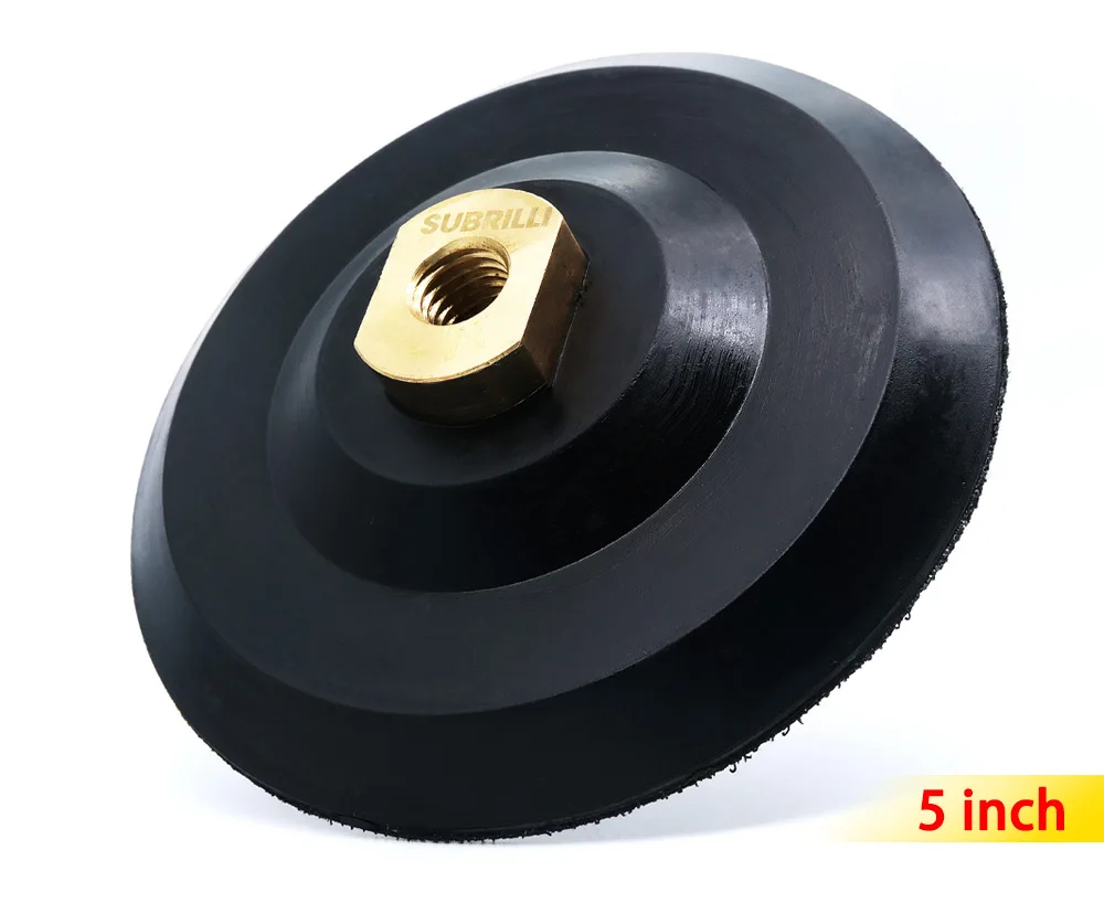 

3/4/5/6/7 "резиновая подкладка для Алмазный Полировочный диск колодки M14 5/8-11 резьбы на застежке-липучке наждачные круги бэк держатель полировщик адаптер