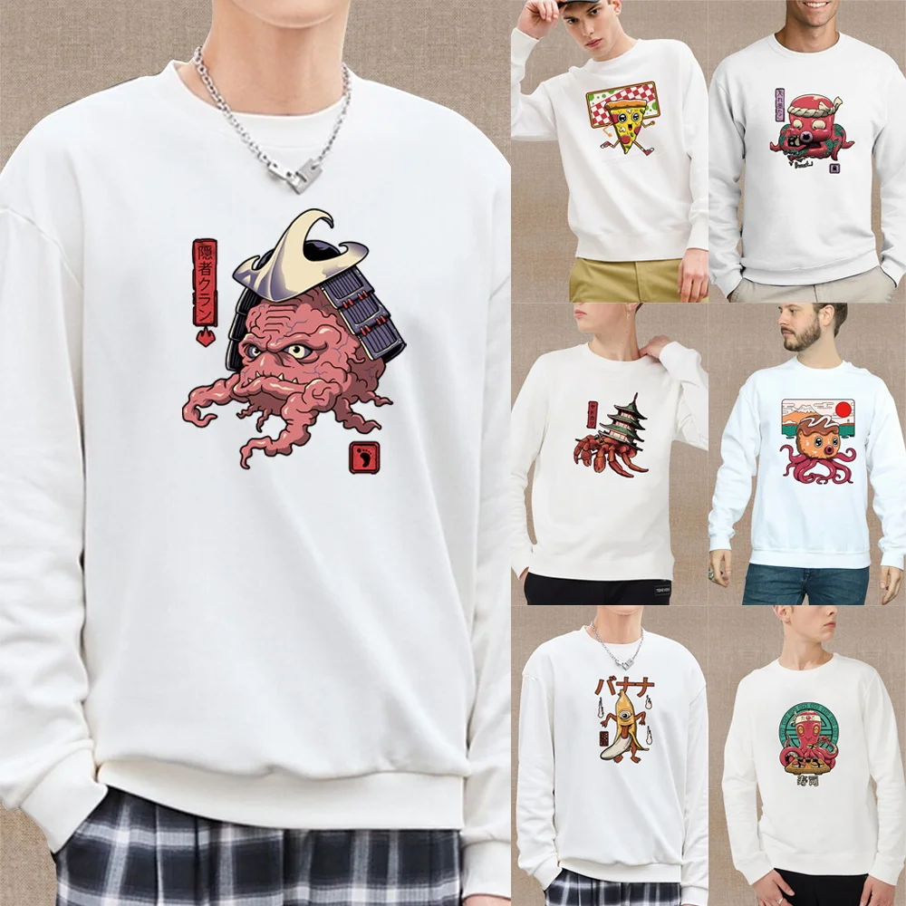 

Autumn Unisex Classic Funny Monster Costume White Pullover Casual Colorful Warm Commuter Hoodie Long Sleeve Sweatshirt S-XXL