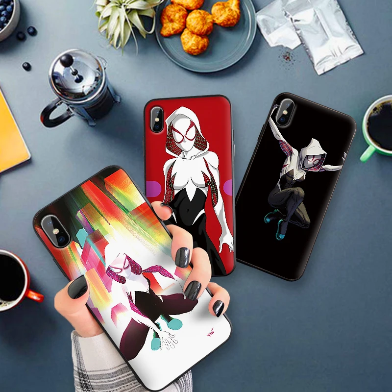 Для iPhone 6 6s 7 8 Plus X XR XS Max 5 5S SE телефон Cas аниме Человек паук Мягкий ТПУ для