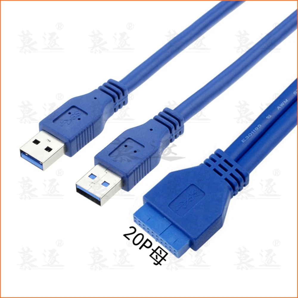 Двойной 2 портовый USB3.0 USB 3 0 A материнская плата со штыревыми соединителями 20