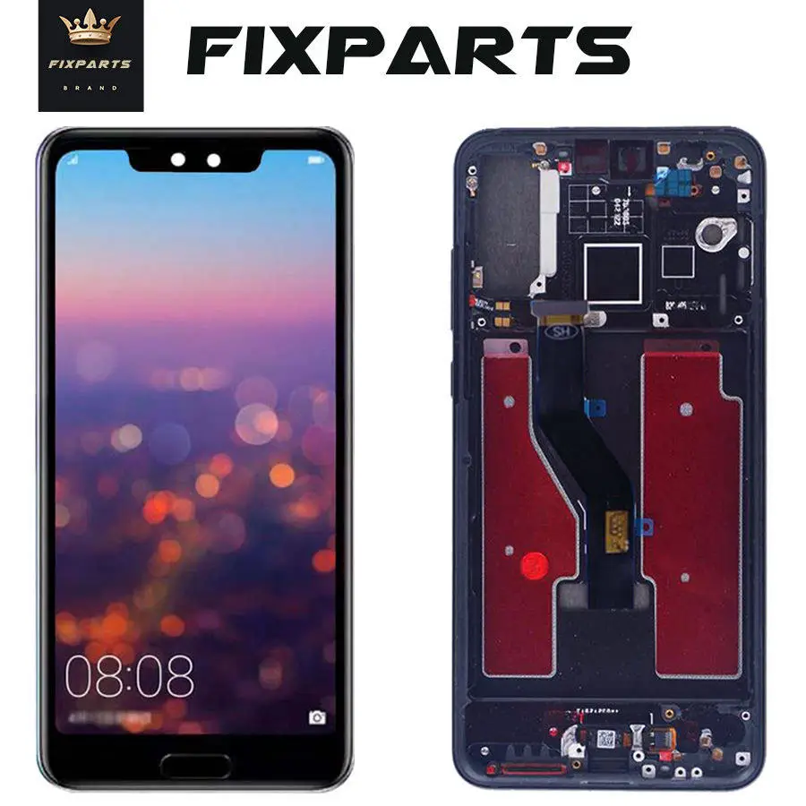 TFT ЖК дисплей с рамкой для Huawei P20 Pro Сенсорный экран дигитайзер сборка CLT AL01 Plus