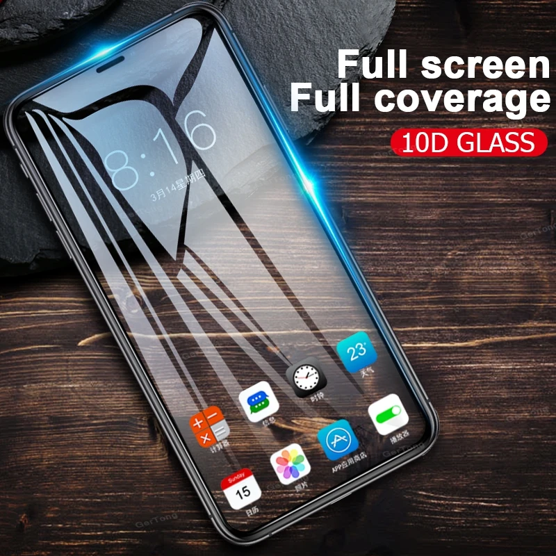 10D Новинка защитное стекло с полным покрытием для iPhone 11 Pro Max 2019 HD Защита экрана XS X