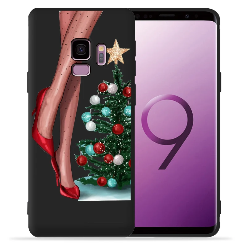 Модный чехол для телефона с рождественской елкой для девочек samsung Galaxy S9 S8 S10 Plus S7 S6 Edge S10 Lite Note9 8 10 Pro, чехол Etui