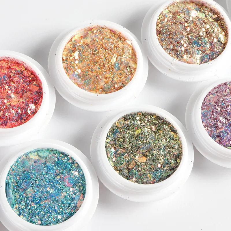 10 цветов красивые рождественские блестящие украшения для ногтей красочные