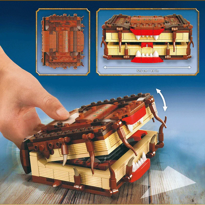 

Creative Magic Box Building Blocks Monster Book Building Blocks Anime Building Bricks Hagrid Book Blocks Kids Gifts