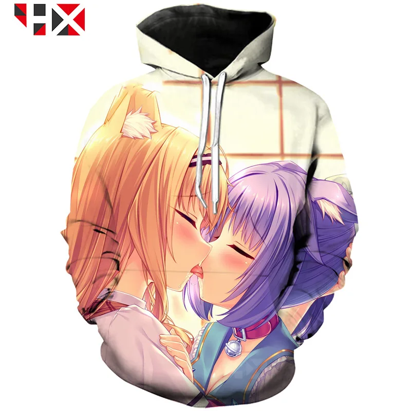 Новинка лета 2021 Модный свитшот в стиле аниме некопара шоколад ваниль милый для