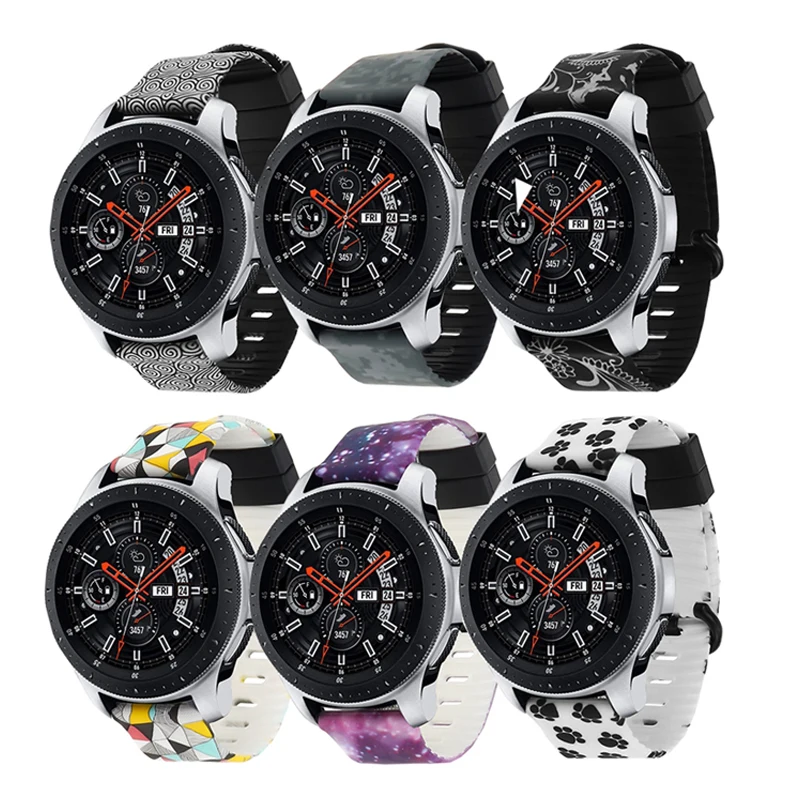 Силиконовый ремешок для часов с принтом для huawei Watch GT 2 46 мм/GT2 Active 46 м Смарт-часы 22 мм ремешок для samsung galaxy S3