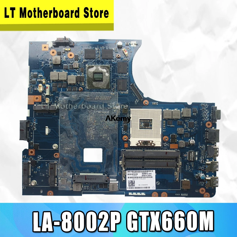 Y580 QIWY4 LA-8002P материнская плата для ноутбука LENOVO Y580 Материнская плата ноутбука 90001314 GTX660M 2G HM76 DDR3 Тесты работы