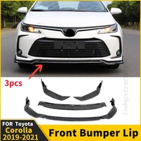 front bumper lip chin tuning accessories splitter high quality body kit spoiler deflector for toyota corolla 2019 2020 2021