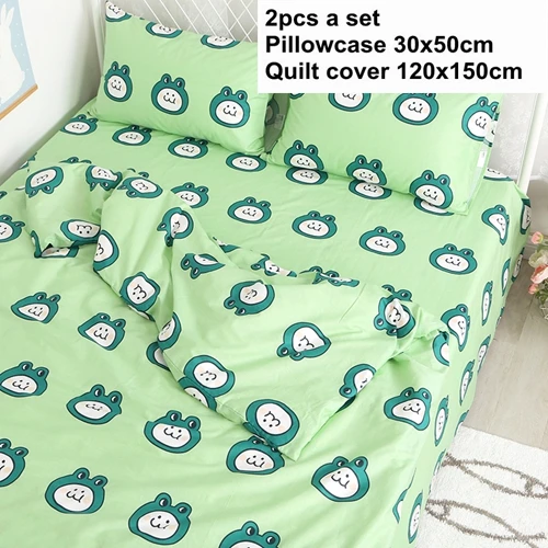 Frog 2 шт. в наборе) 120x150 см пододеяльник+ 30x50 см наволочка хлопковый комплект постельного белья для детской кроватки Поющая кровать - Цвет: Frog