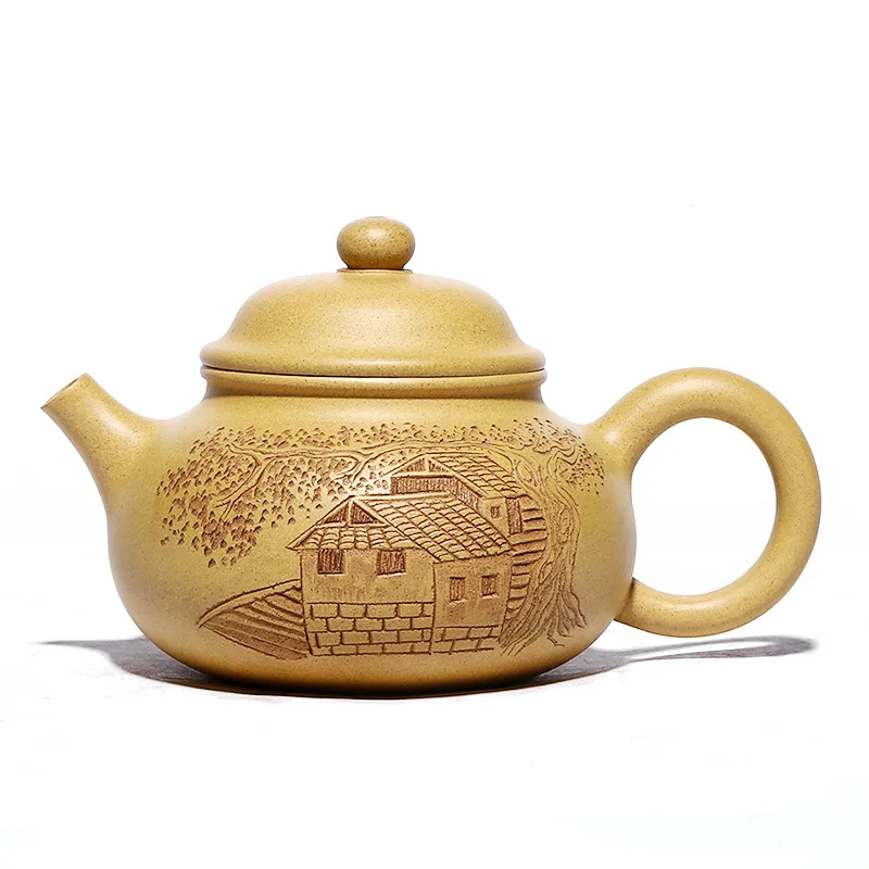 

The Golden Section Of Mud Rong Tianhu Zisha Teapot Yixing Handmade Pot Kung-fu Teaware Purple Clay Drinkware For Puer Green