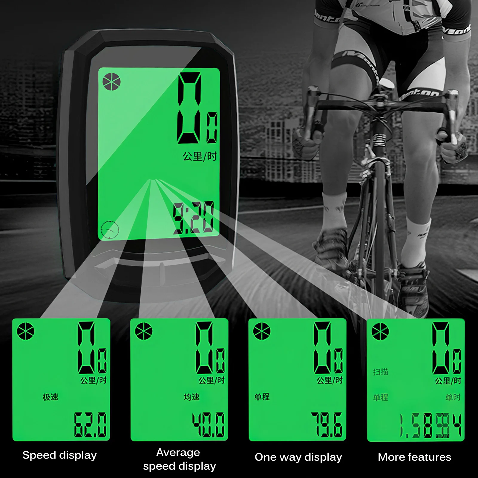 

Waterproof Bicycle Computer Wireless And Wired MTB Bike Cycling Odometer Stopwatch Speedometer Watch LED Digital Rate