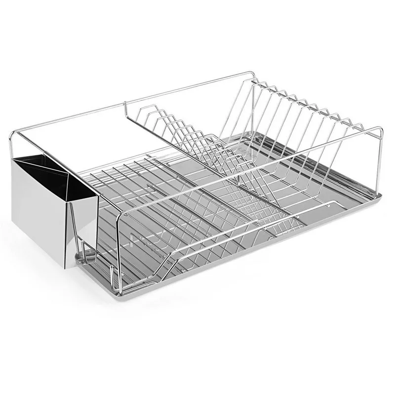 

Stainless Steel Draining Rack Kitchen Storage Shelf with Drip Tray Dinnerware Storage Holder Kitchen Organizer Kitchen Storage