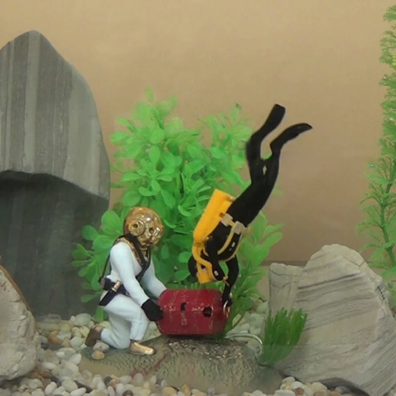 

Двойная экшн-фигурка охотника за сокровищами, аксессуары для украшения аквариума