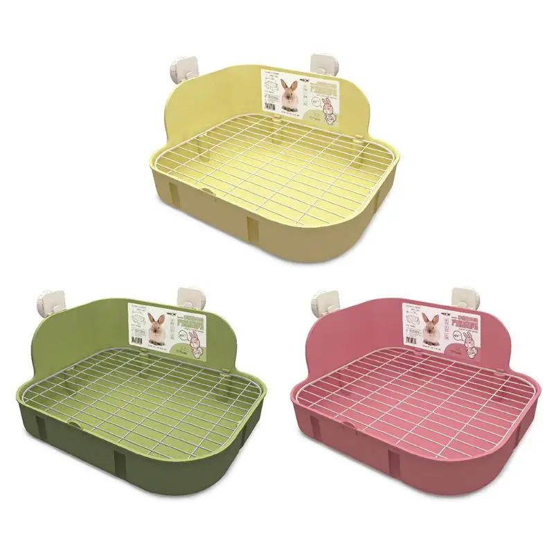 

Pet Small Toilet Clean Cage Square Bed Pan Potty Trainer Keep Hygiene Bedding Corner Litter Box for Animals Rabbit